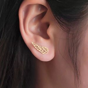 🎉 New Angel Wings Gold Plated Stud Earrings